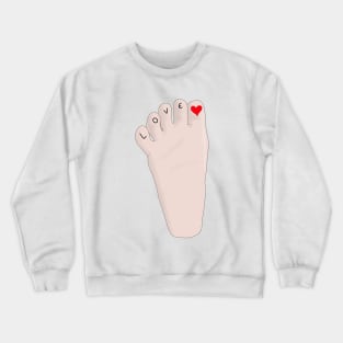 An adorable drawing of a baby's foot Crewneck Sweatshirt